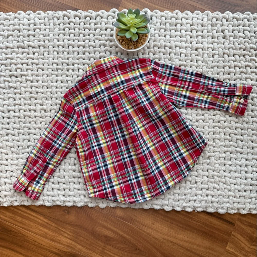 Ralph Lauren | Baby Cotton Classic Red Plaid Button Up | 18 Months